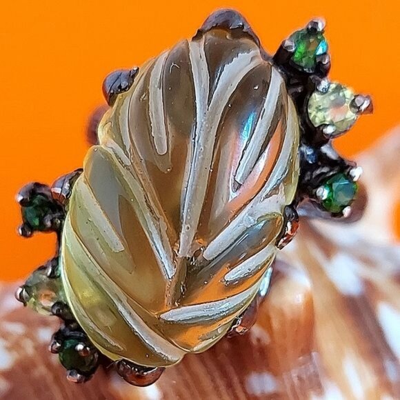 Natural Not Enhanced Lemon Quartz Ring 925 Sterling Silver Size 8.5 - Picture 10 of 10